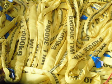 acheter Courroies de levage du polyester 3T de grue jaune d'élingue de levage pour la cargaison/grue online manufacture