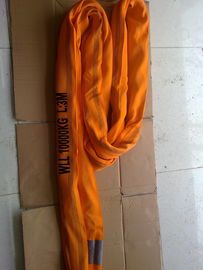 acheter Le polyester rond sans fin résistant de bride ORANGE de 10T EN1492-2 doucement online manufacture