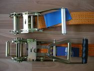 Blue Heavy Duty Ratchet Straps , Lockable Tie Down Straps EN12195-2 Standard