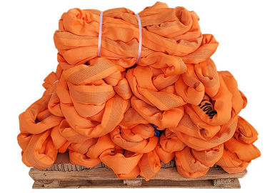 acheter Couleur tissée plate matérielle d'orange de modèle de polyester rond sans fin résistant de bride online manufacture