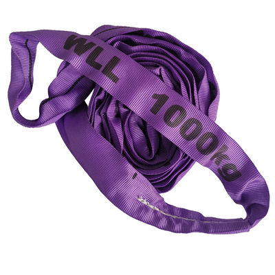 acheter Polyester doux de 1 tonne à l'état rond et sans fin Sling violet Couleur 43 mm Largeur pour le levage online manufacture