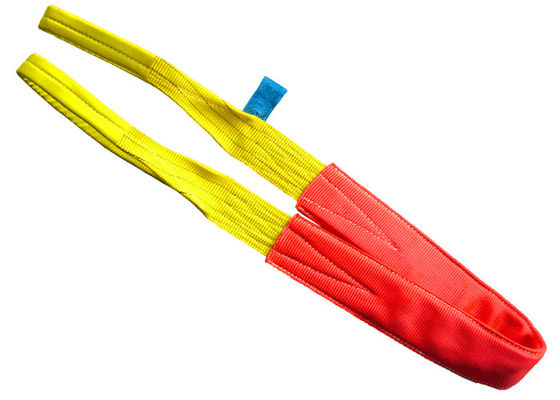 acheter Des élingues en polyester à double bande, jaune, 3 tonnes, élingue à œil plat pour grue online manufacture