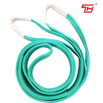 acheter Largeur 60 mm 2T Couleur verte 100% polyester Sling à tige à yeux plats ou à yeux en coton online manufacture